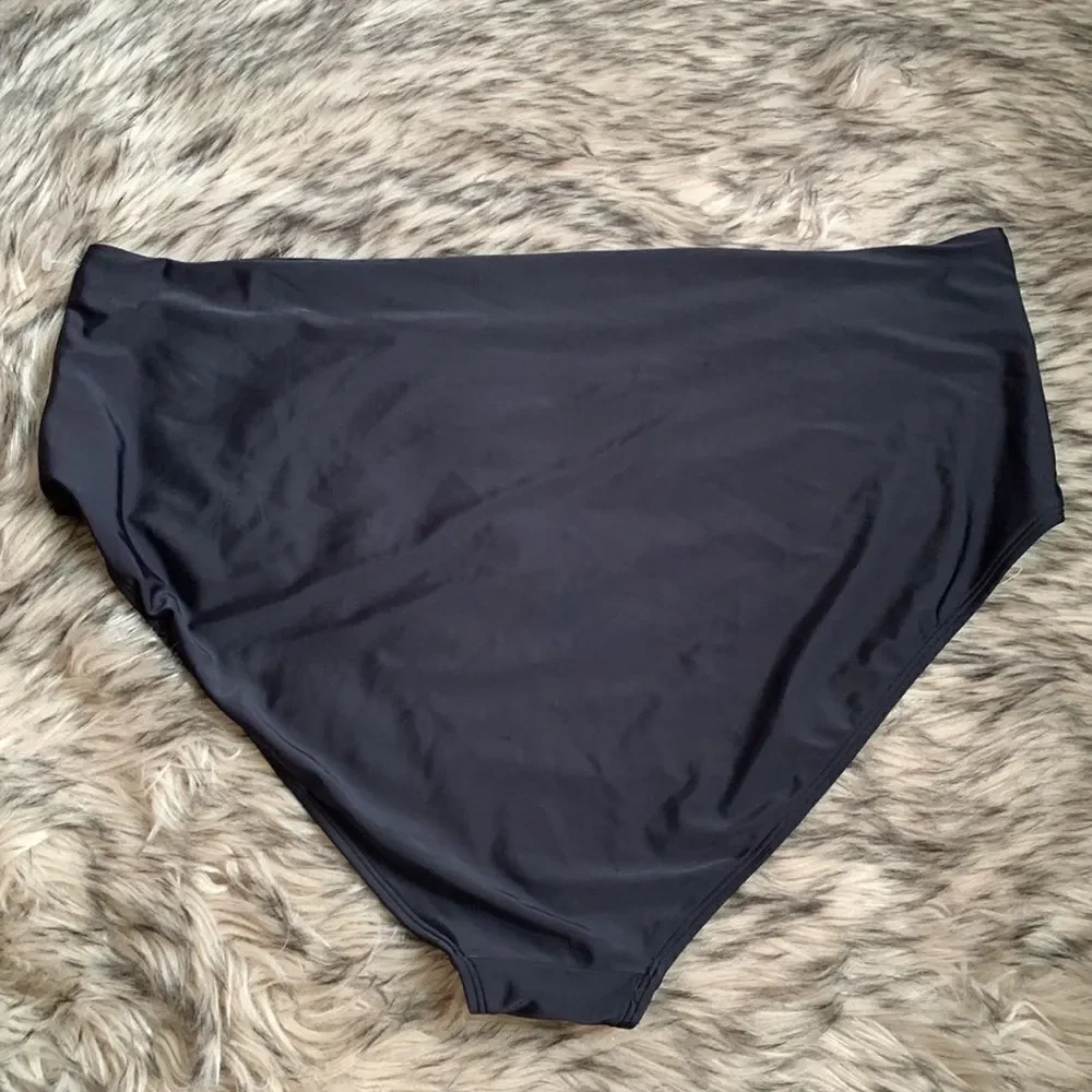Old Navy Plus Swimwear Swim Bikini Bottoms 3X Black